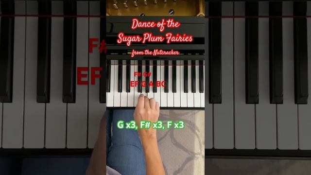 Nutcracker Easy Piano Tutorial #piano #christmas