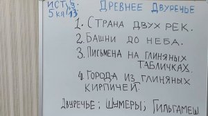 ДВУРЕЧЬЕ. МЕЖДУ ТИГРОМ И ЕВФРАТОМ. ВСЕОБЩАЯ ИСТОРИ, ЗАПАДНАЯ АЗИЯ В ДРЕВНОСТИ. 5 КЛАСС Istor5KL UR1