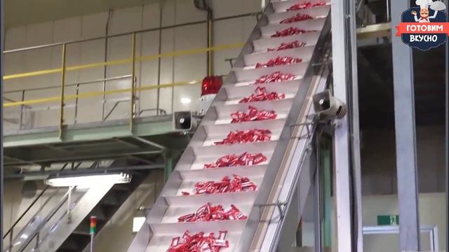 Как Kit Kats производятся на заводе | Как это сделано Кит Кэт | Пищевая фабрика!