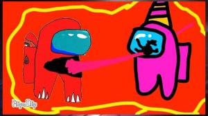 анимация подпишись пж амонг ас