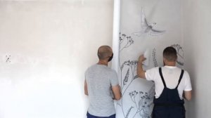 клеим бесшовные обои Vinni