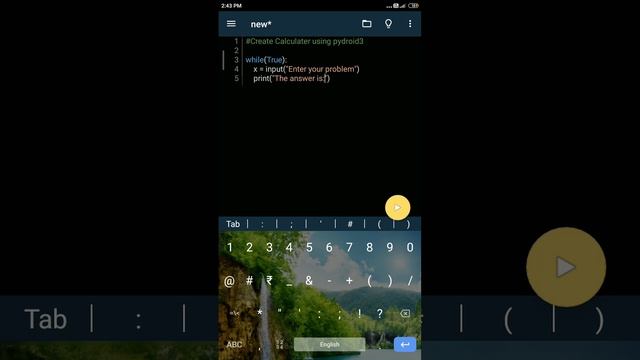 Create a calculator using pydroid3 Android app #python #pydroid3 #programming #calculater