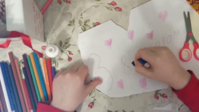 Делаю открытку для 8 марта 💐 смотреть онлайн