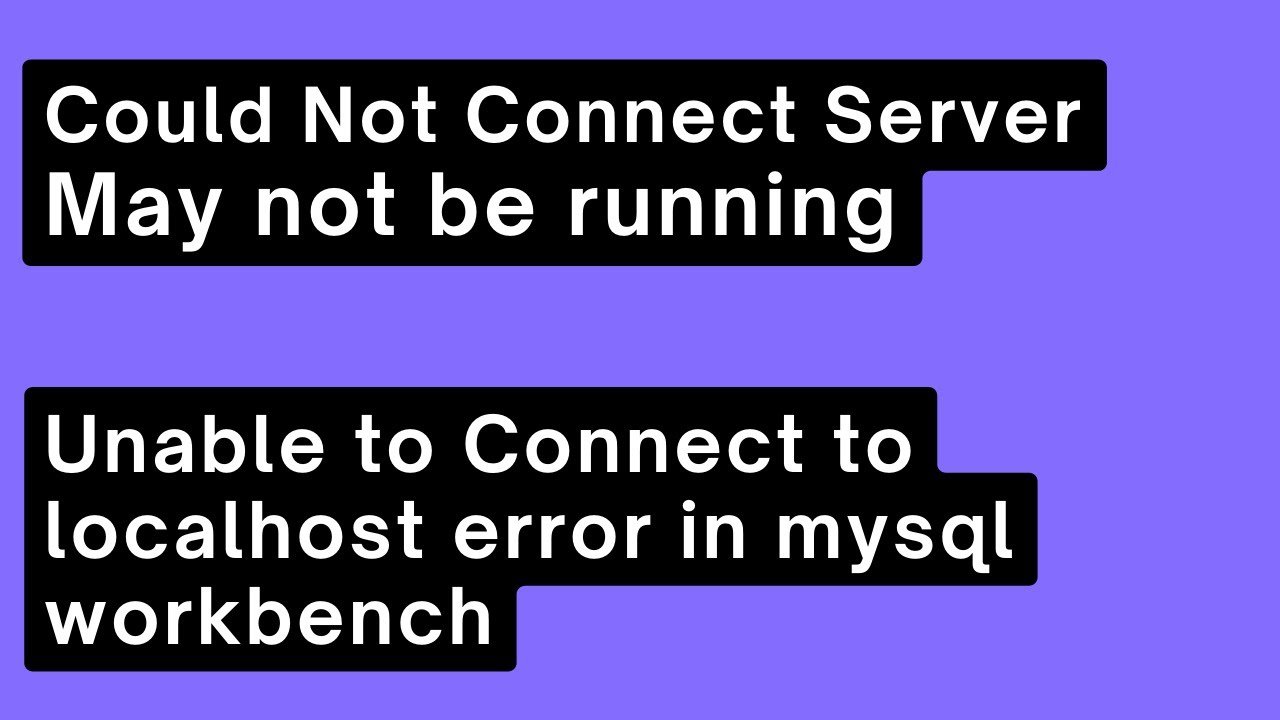 Could not connect to server. Could not connect to server