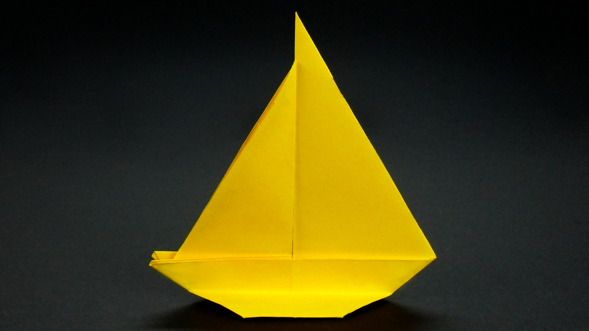 Как сделать Кораблик из бумаги своими руками | Оригами Парусник с подставкой без клея для детей