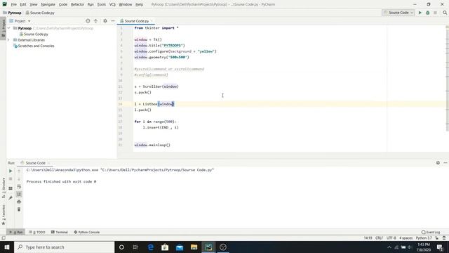 SCROLL BAR Tkinter [2020]  | Python GUI Using Tkinter | Ep 11