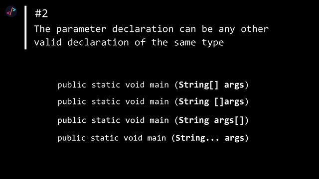 Legal ways to declare main method in Java смотреть онлайн