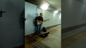 Гитарист в переходе под ул.Тёплый Стан