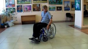 Ободная инвалидная коляска с пластиковыми шештернями Лукьянова Сергея.