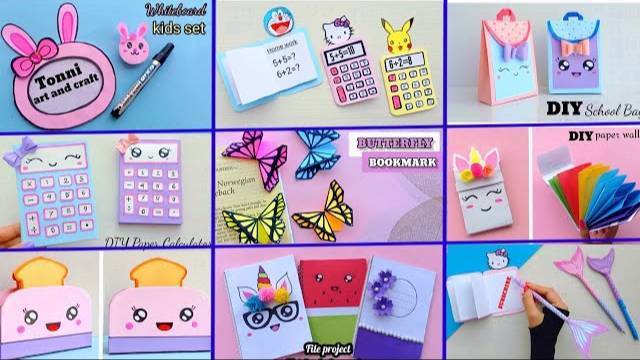 9 EASY CRAFT IDEAS | School Craft Idea/ DIY Craft/ School Hacks/ Origami Craft/paper Mini Gift Idea