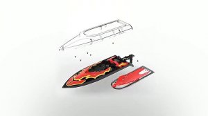 Радиоуправляемый катер SYMA_SKYTECH (35 см, 30 км_ч, LED подсветка) - H155