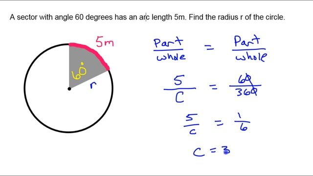 Finding Radius Given Arc Length and Angle Measure смотреть онлайн