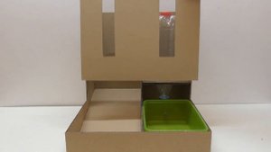 КАК СДЕЛАТЬ ДИСПЕНСЕР КОРМА ДЛЯ КОТА ИЗ КАРТОНА
