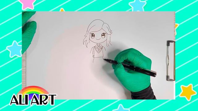 How To Draw a Cute Mischa Jackson From Supernatural Academy  Step By Step Tutorial Drawing Easy