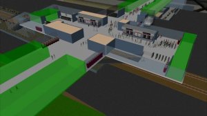 Имитационное моделирование в anylogic транспортно-пересадочного узла в 3d