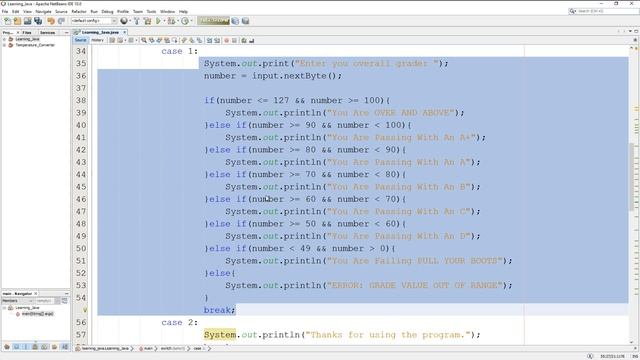 LEARNING JAVA: Switch Statement смотреть онлайн