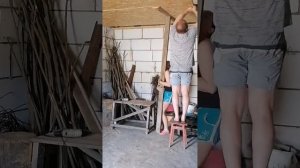 подшили потолок в сарае за 3 минуты))