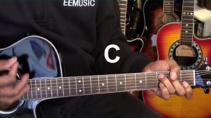 How To Play Elvis Presley Hound Dog Easy On Guitar Lesson Tutorial C @EricBlackmonGuitar