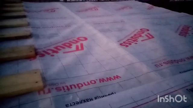 Покрытие крыши. Металлочерепица#маленькийдомик#каркасник