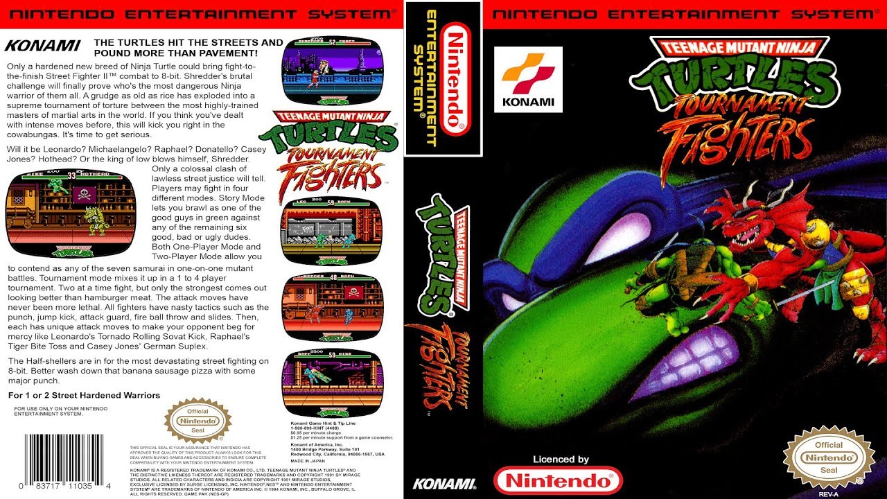 Teenage Mutant Ninja Turtles:Tournament Fighters(hard,turbo speed) прохождение за Рафаэля(NES).