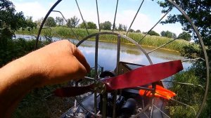 Аэроглиссер новые испытания винта - пропеллера.