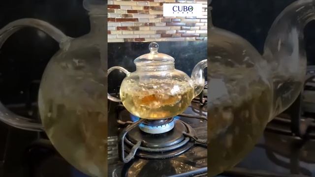 Bule para Chá com Rechaud em Vidro Borossilicato Tea Time