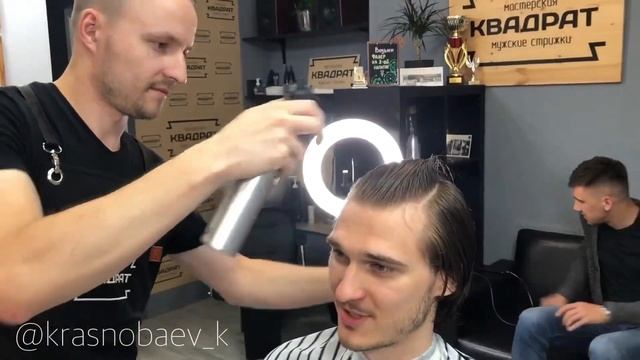 Стрижка на длинные волосы / Стрижка длинных волос / Удлиненная мужская стрижка / Стрижка ножницами