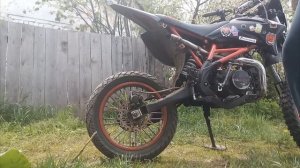 Irbis TTR125R, звук выхлопа С и БЕЗ банки!