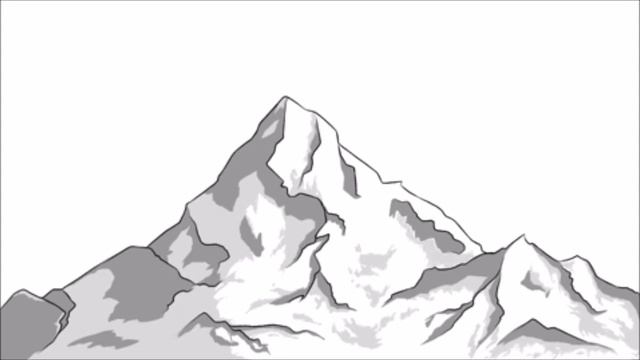 Легкие горы персонажи. Рисунок горы 2 класс. Рисунки гор легкие. Рисунки гор для срисовки лёгкие. Учимся рисовать горы.