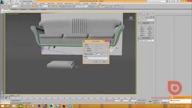 3Ds MAX  Обучение  Моделлинг дивана  3Ds MAX  С нуля