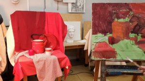 Как нарисовать красное на красном фоне. Секреты гуашевой живописи.