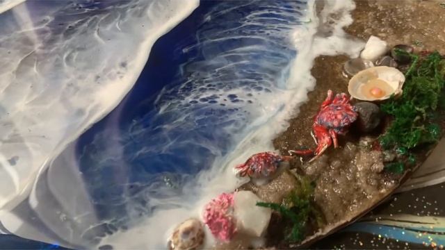 Часы из эпоксидной смолы. Море►Epoxy clock. Sea смотреть онлайн