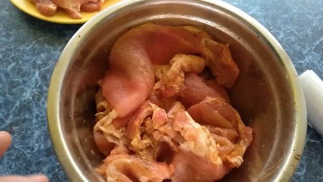 Рулет копчёный, свиной с курицей