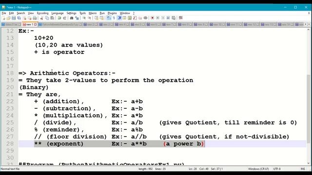 Python Operators || Python Arithmetic Operators || Python Exponent Operator | Python Floor div | #3