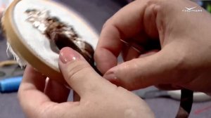 Вышиваем лентами сову. Ручная работа