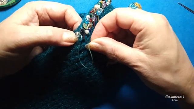Повязка на голову вязаная #вязаниеспицами