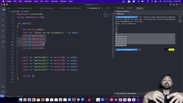 #35 Array & loop | Array With Empty Members | insert and print elements | C++ Tutorial for Beginner