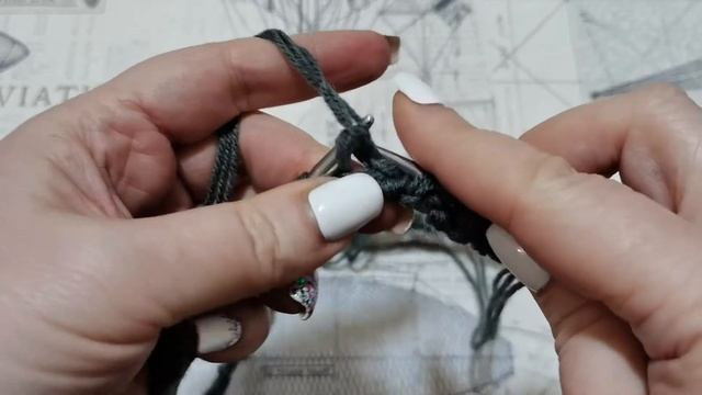 Простая шапка-резинка из остатков пряжи #шапкаспицами #итальянскийнаборпетель