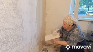 Выравнивание угла стены штукатуркой под поклейку обоями.