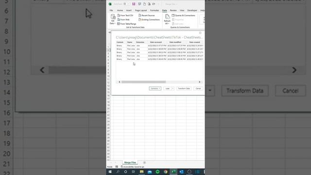 How to merge Excel files in one excel file #excel #exceltricks