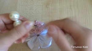 Украшаем летнюю шапочку/Цветок Канзаши/We decorate the summer hat / Flower Kanzashi