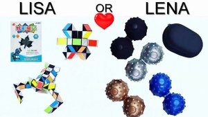 LISA OR LENA GAME 2021 Long Video 💖 Pop it | FIDGET TOYS | What do You Like? | Lisa and Lena #155