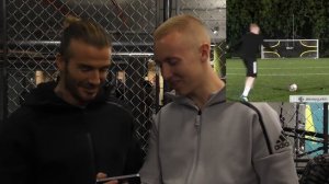 ДЭВИД БЭКХЕМ смотрит мои штрафные | Встретил легенду в Милане