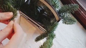 DIY Идея подарка. Новогодняя композиция из еловых веток. Christmas diy bouquet