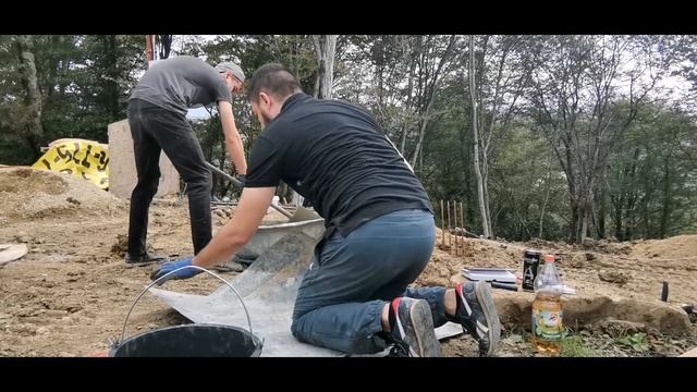 диагональ, заливаем сваи жб. смотреть онлайн