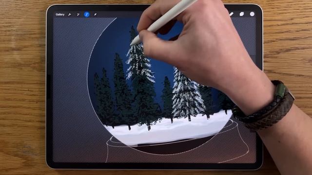 Snow Globe DRAWING Tutorial in PROCREATE смотреть онлайн