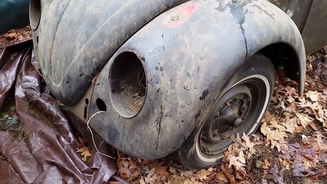 Classic VW BuGs 1957 VW Beetle Ragtop Backyard Hoard Junk Find смотреть онлайн