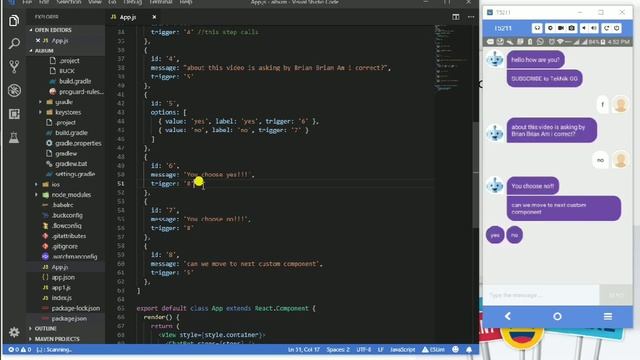 How to handle the data in simple chatbot? | React native chatbot смотреть онлайн