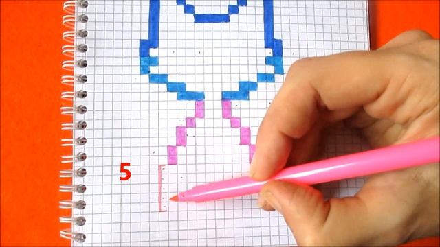 Как рисовать Кота по клеточкам Стиль Пикселенжер © How to Draw Cat Pixel Art