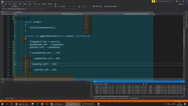 C# Tutorial - Make a flappy bird game in windows form